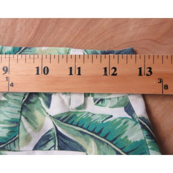 AMANDA UPRICHARD Wallace Beverly Linen Blend Shorts XS Banana Leaf Palm Leaves - Picture 12 of 13